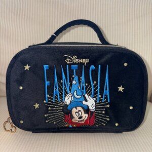Disney Primark Sorcerer Mickey Fantasia Cosmetic Travel Bag NWT Black 8x5x3 inch